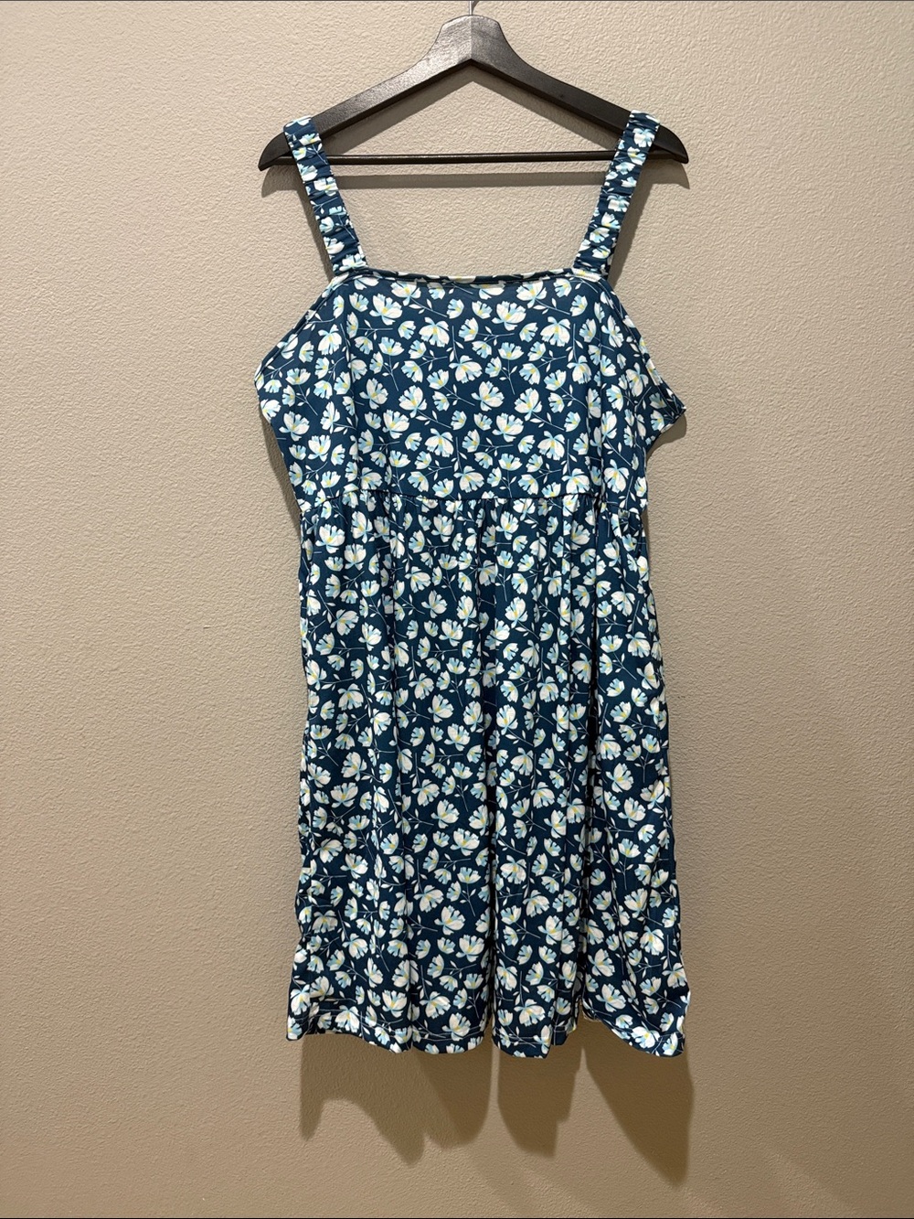 Hotouch‎ Blue Floral Sleeveless Mini Dress Size XXL